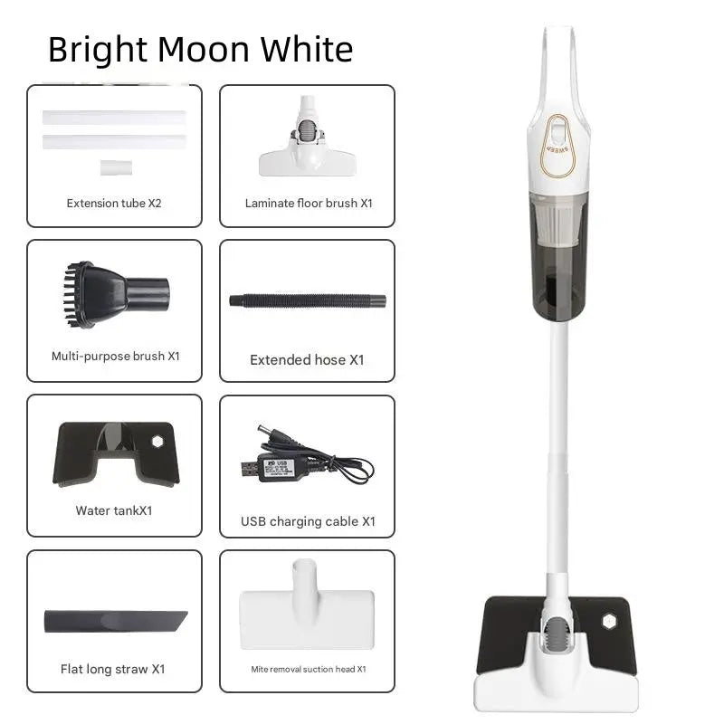 Cordless 2-in-1 Handheld & Stick Vacuum Cleaner with Detachable Water Tank & Dust Mite Remover(white) Wholesale Hub