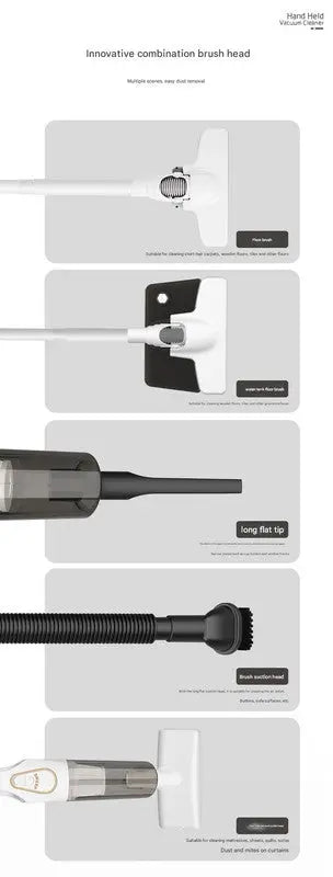 Cordless 2-in-1 Handheld & Stick Vacuum Cleaner with Detachable Water Tank & Dust Mite Remover(white) Wholesale Hub