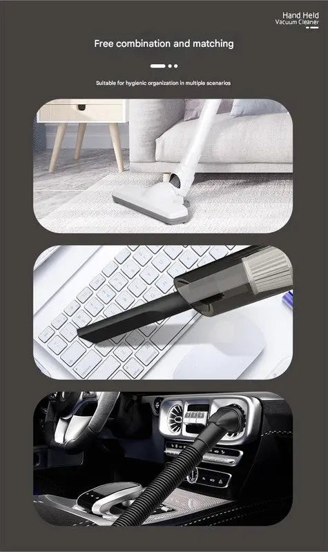 Cordless 2-in-1 Handheld & Stick Vacuum Cleaner with Detachable Water Tank & Dust Mite Remover(white) Wholesale Hub