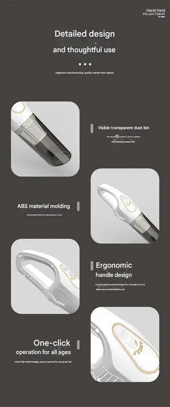 Cordless 2-in-1 Handheld & Stick Vacuum Cleaner with Detachable Water Tank & Dust Mite Remover(white) Wholesale Hub