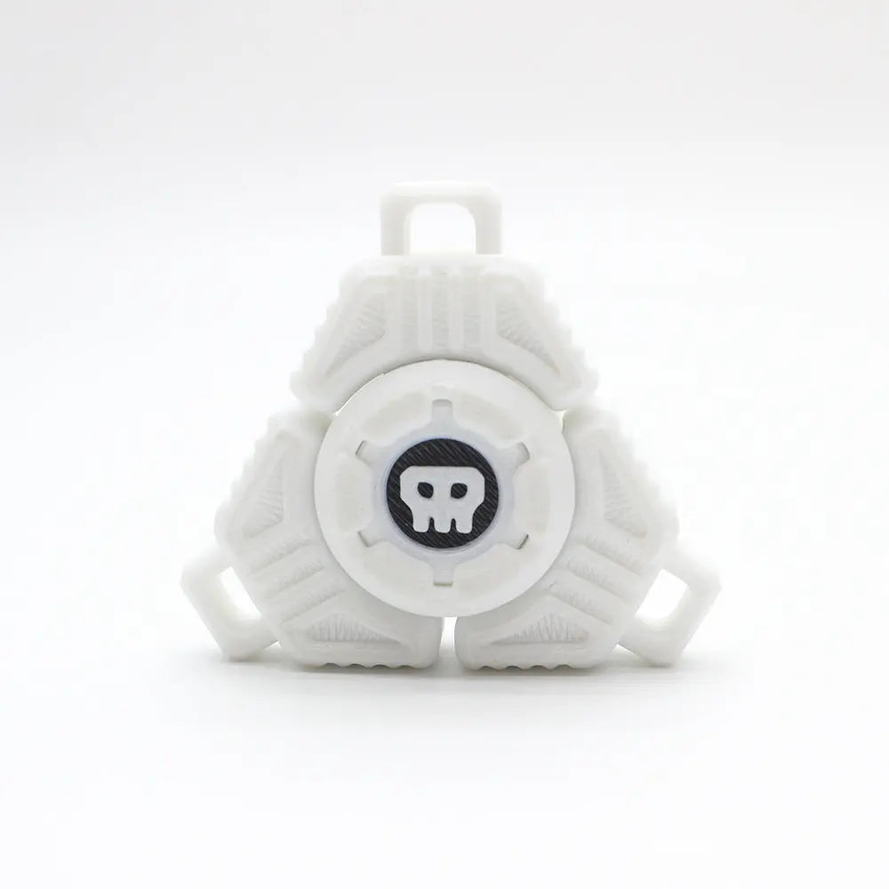 Two Sci-Fi Triangular Keychain Fidget Spinner - 3D Printed EDC Stress Relief Toy(white) Wholesale Hub