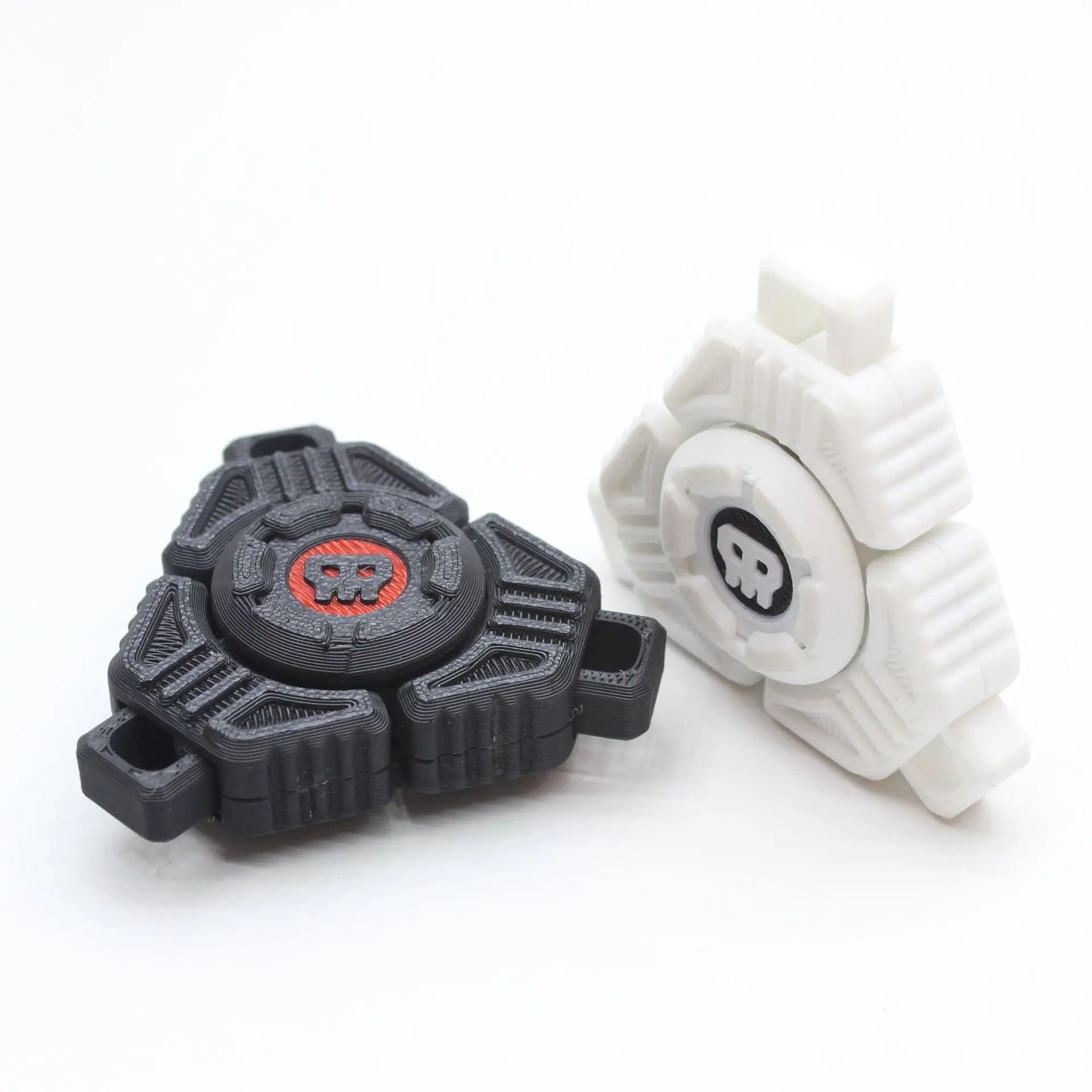 Two Sci-Fi Triangular Keychain Fidget Spinner - 3D Printed EDC Stress Relief Toy(black) Wholesale Hub
