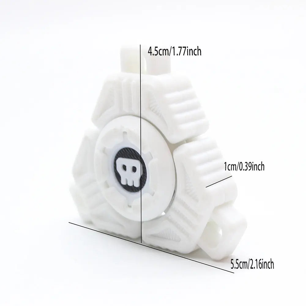 Two Sci-Fi Triangular Keychain Fidget Spinner - 3D Printed EDC Stress Relief Toy(black) Wholesale Hub