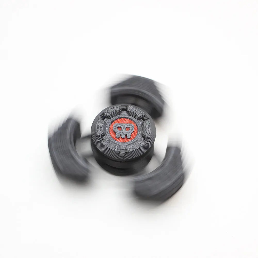 Two Sci-Fi Triangular Keychain Fidget Spinner - 3D Printed EDC Stress Relief Toy(black) Wholesale Hub