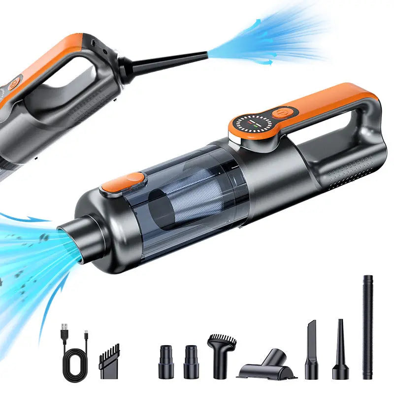 Multi-Function Cordless Handheld Vacuum Cleaner & Blower - Powerful Brushless Motor with Digital Display(Gray Orange) Wholesale Hub