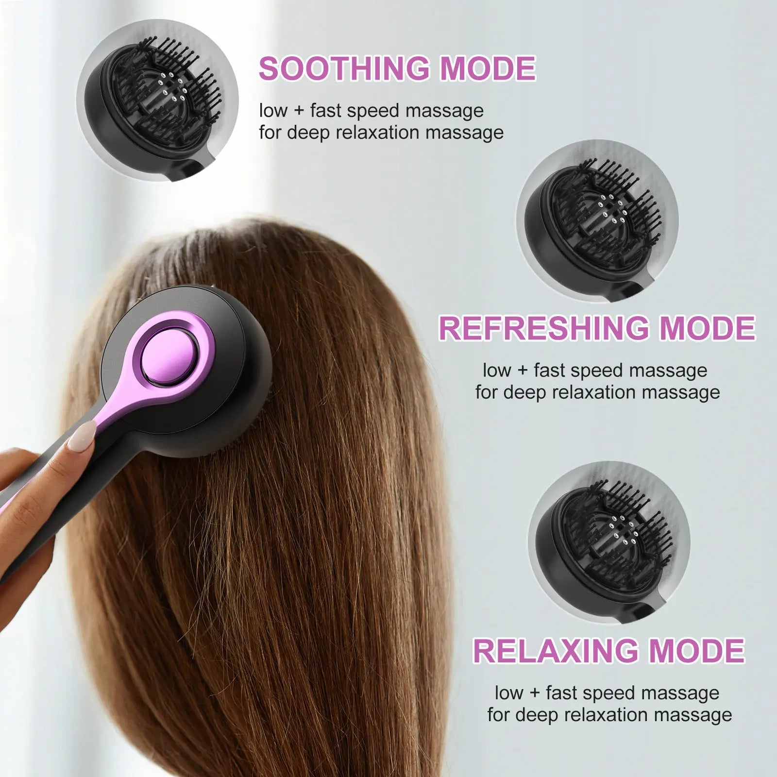 Electric Scalp Massager & Essential Oil Applicator Brush - 360 Kneading, 3 Modes, USB-C Rechargeable(black) Wholesale Hub