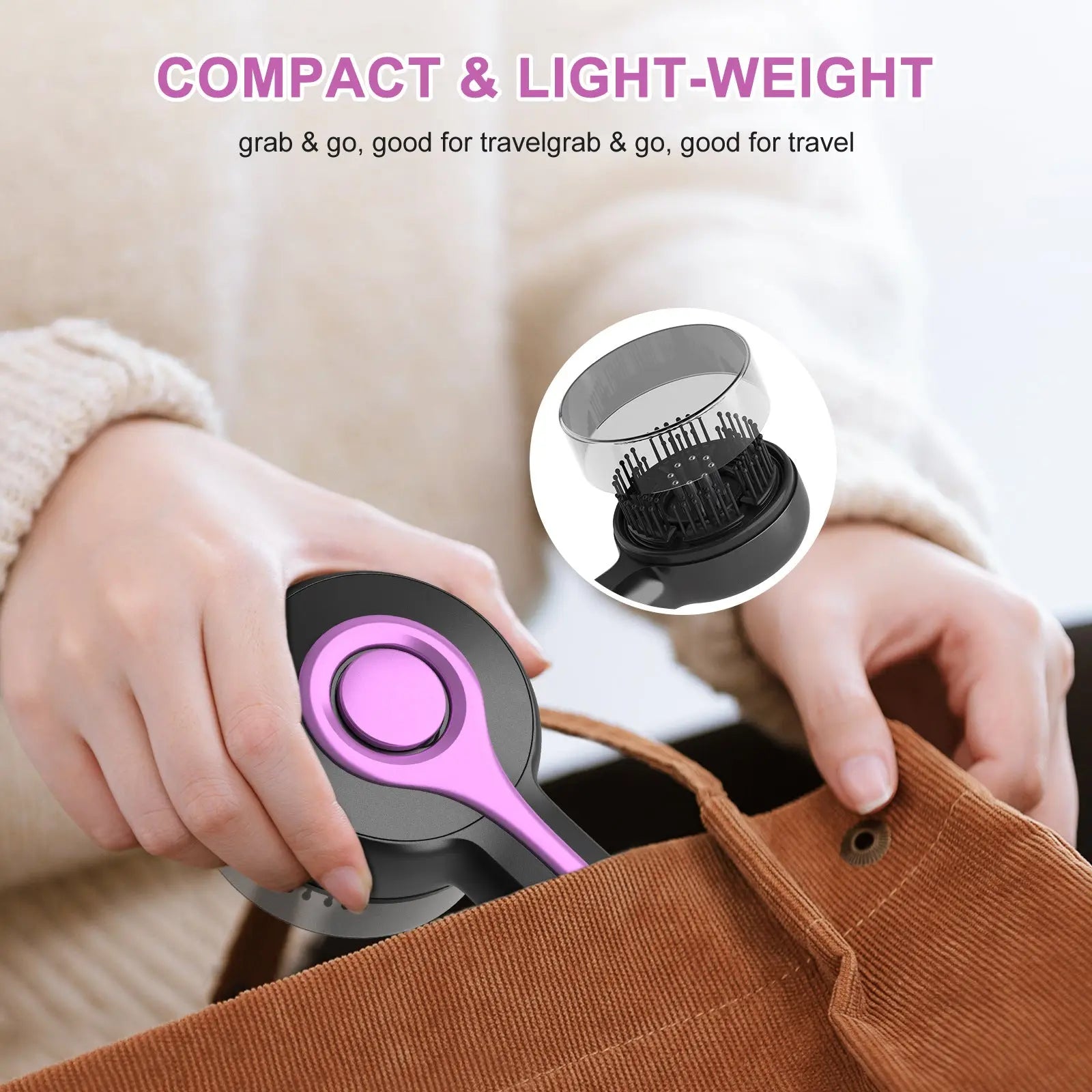 Electric Scalp Massager & Essential Oil Applicator Brush - 360 Kneading, 3 Modes, USB-C Rechargeable(red) Wholesale Hub