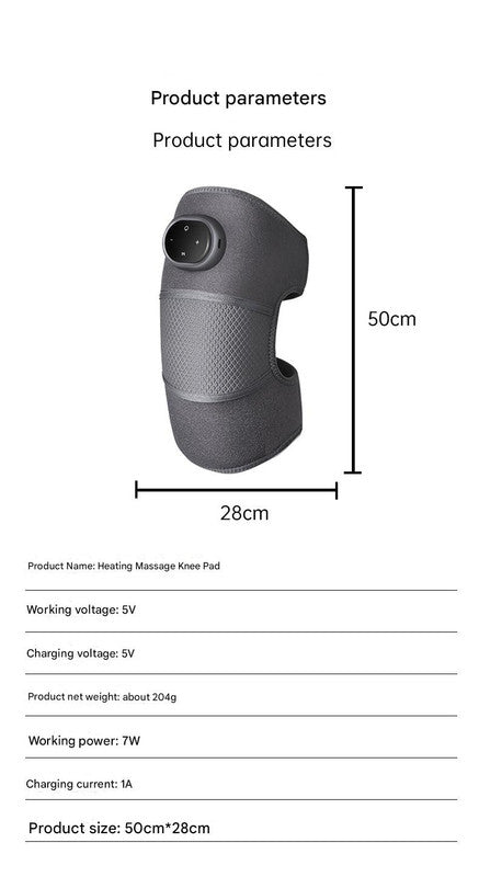 Rechargeable Heated Knee Massager Brace with Vibration & Adjustable Straps(Grey) Wholesale Hub