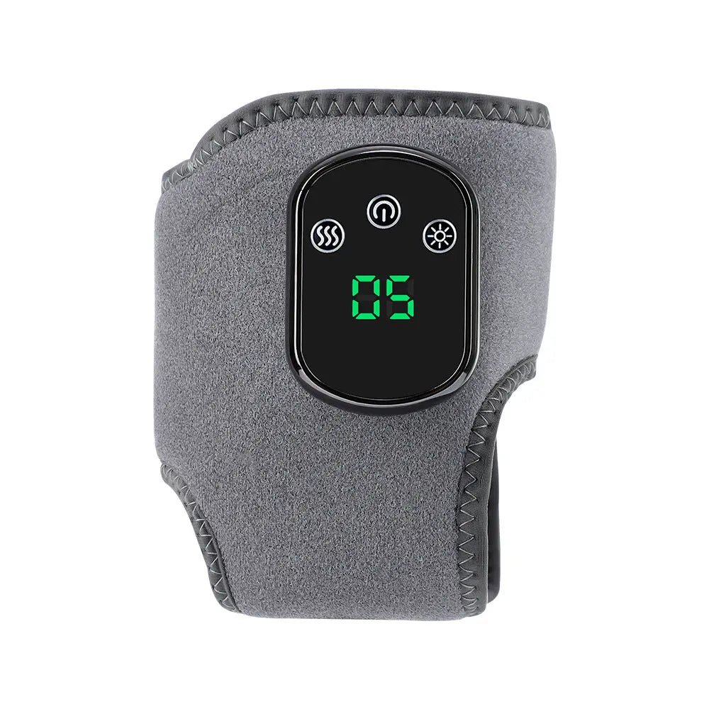 Rechargeable Electric Heating Ankle Brace with Vibration Massage - 5 Heat Levels & 3 Massage Modes(Grey) Wholesale Hub
