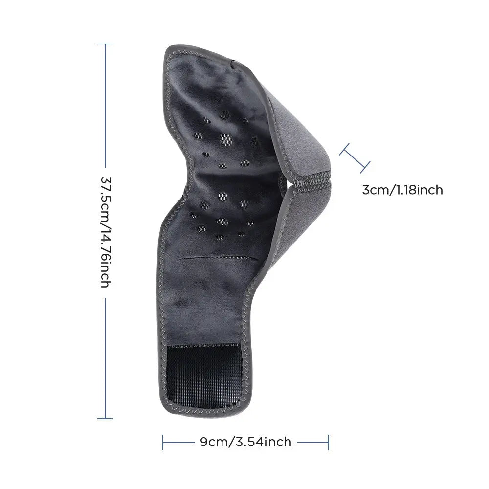 Rechargeable Electric Heating Ankle Brace with Vibration Massage - 5 Heat Levels & 3 Massage Modes(Grey) Wholesale Hub