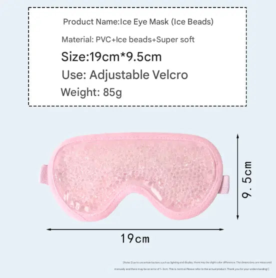 Grey Reusable Cooling Gel Bead Face Mask and Eye Mask Set - Soothing Therapy for Puffy Eyes, Headaches and Facial Relaxation Wholesale Hub