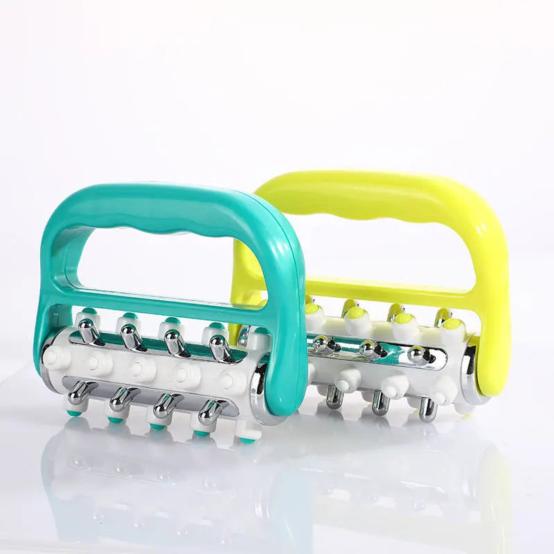 Light Green Ergonomic Body Roller Massager - Handheld Deep Tissue Tool for Muscle Relief and Fascia Release Wholesale Hub