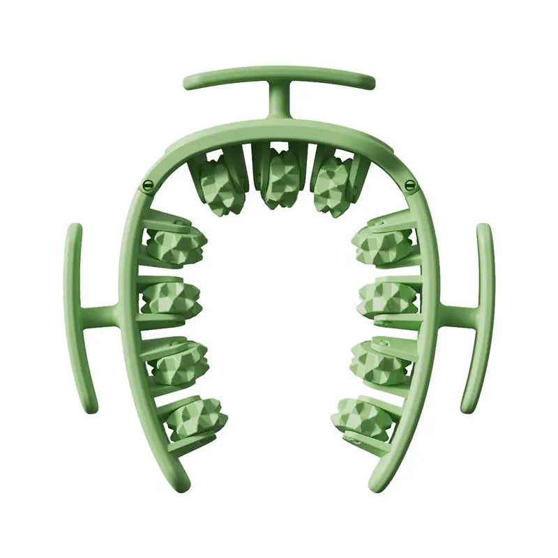 Green Removable Adjustable Wrap-Around Muscle Roller - 11-Wheel Deep Tissue Massager for Legs, Arms & Body Wholesale Hub