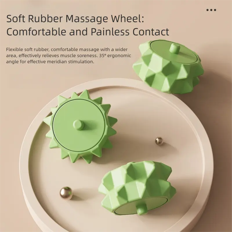 Pink and White Removable Adjustable Wrap-Around Muscle Roller - 11-Wheel Deep Tissue Massager for Legs, Arms & Body Wholesale Hub
