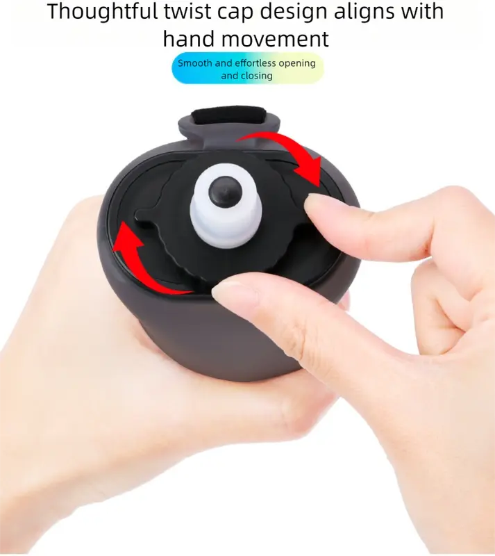 Black Collapsible Handheld Running Flask - 350ml Lightweight Silicone Water Bottle with Bite Valve Wholesale Hub