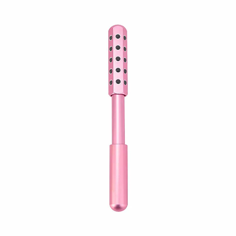 Light Pink Germanium Stone Facial Roller - Uplifting & Sculpting Beauty Massager for Face and Body Wholesale Hub