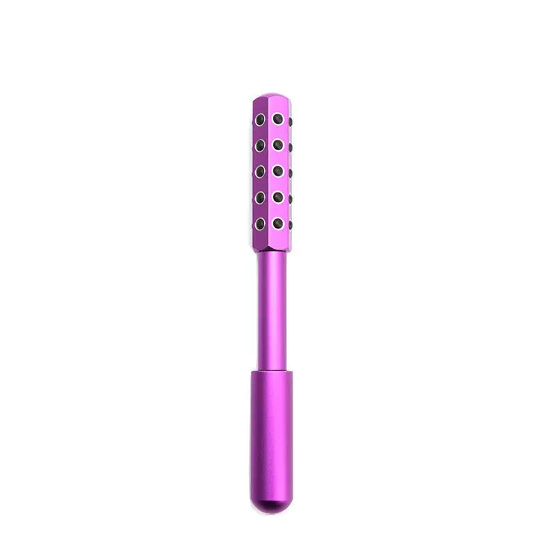Purple Germanium Stone Facial Roller - Uplifting & Sculpting Beauty Massager for Face and Body Wholesale Hub