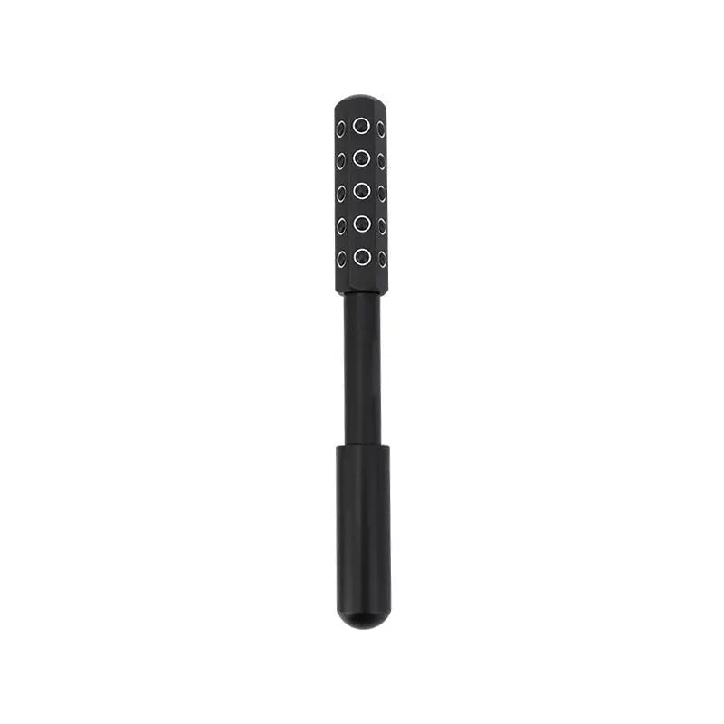 Black Germanium Stone Facial Roller - Uplifting & Sculpting Beauty Massager for Face and Body Wholesale Hub