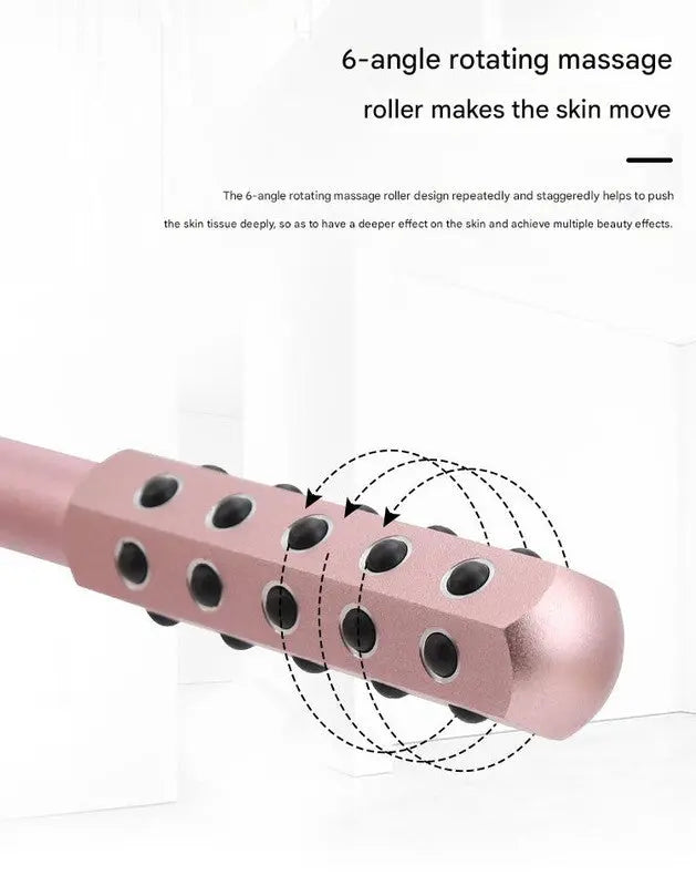 Silver Germanium Stone Facial Roller - Uplifting & Sculpting Beauty Massager for Face and Body Wholesale Hub