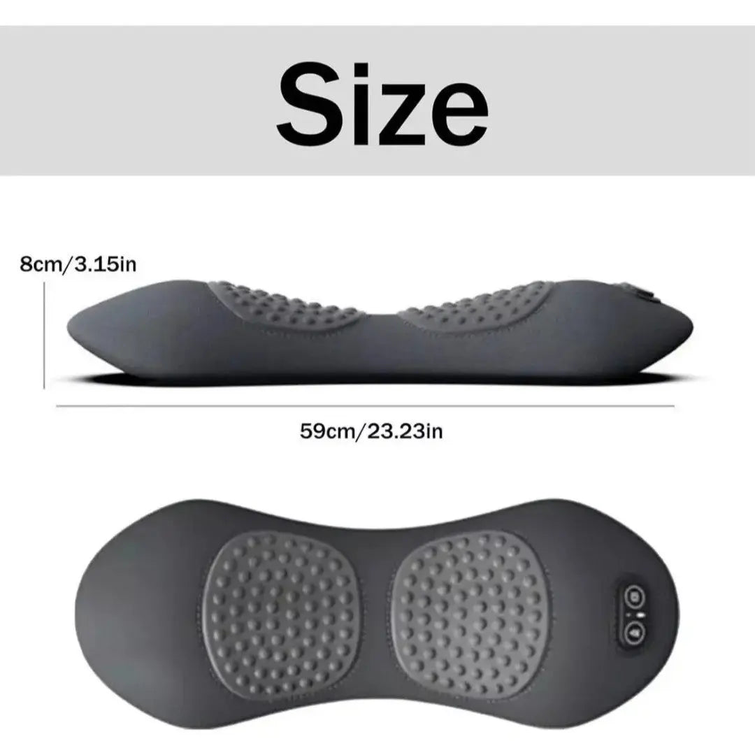 Light Grey 3-in-1 Heated Back Stretcher with Vibration Massage & Traction Lift — Memory Foam Lumbar Support Cushion for Home Therapy and Pain Relief Wholesale Hub
