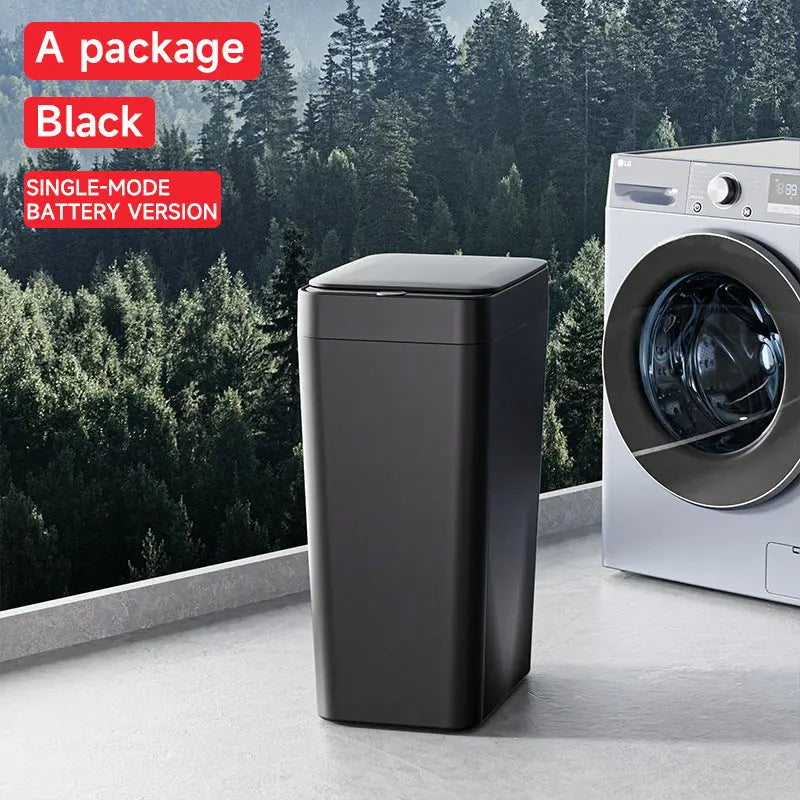 Black Smart Sensor Trash Can – Slim, Durable, and Hands-Free Waste Bin for Kitchen, Bathroom, or Living Room Wholesale Hub