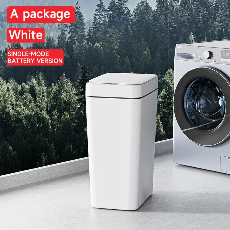White Smart Sensor Trash Can – Slim, Durable, and Hands-Free Waste Bin for Kitchen, Bathroom, or Living Room Wholesale Hub