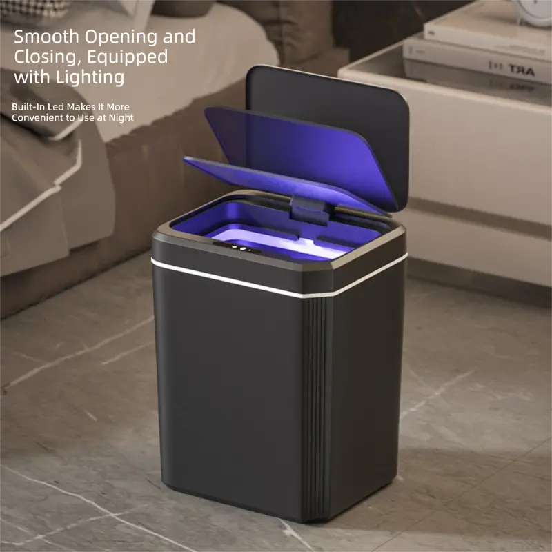 White Smart Sensor Trash Can – 20L Capacity, Touch-Free Operation with Odor-Blocking & Waterproof Design Wholesale Hub