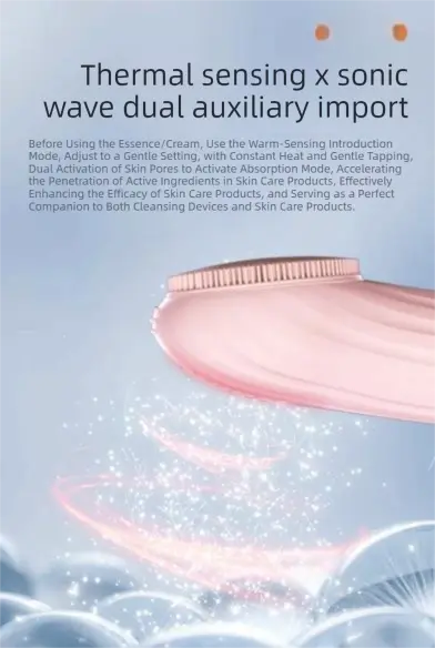Black Multi-Functional Silicone Facial Cleansing Brush – Ultrasonic & Heat Infusion Beauty Device Wholesale Hub