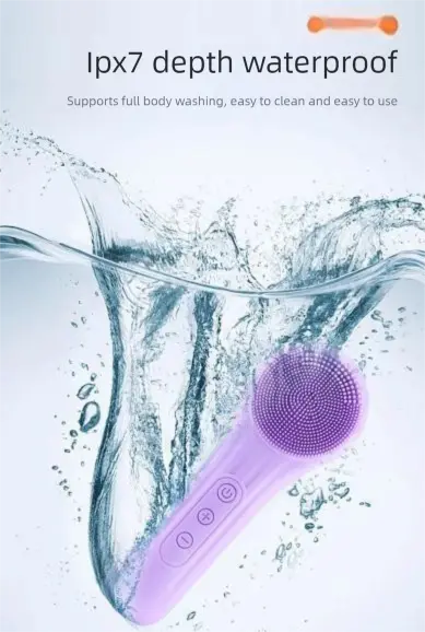 Black Multi-Functional Silicone Facial Cleansing Brush – Ultrasonic & Heat Infusion Beauty Device Wholesale Hub