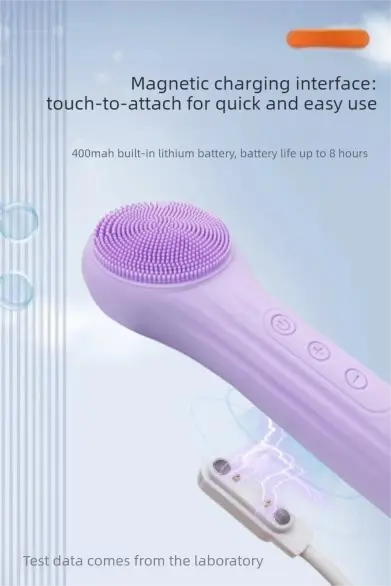 Black Multi-Functional Silicone Facial Cleansing Brush – Ultrasonic & Heat Infusion Beauty Device Wholesale Hub