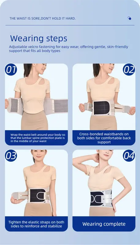 Size XXL Grey Wide Breathable Lumbar Support Belt – Adjustable Back Brace for Pain Relief & Posture Correction Wholesale Hub