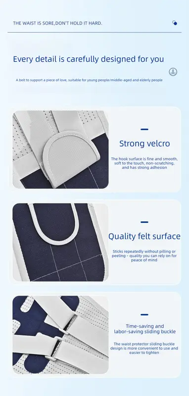 Size XXL Grey Wide Breathable Lumbar Support Belt – Adjustable Back Brace for Pain Relief & Posture Correction Wholesale Hub