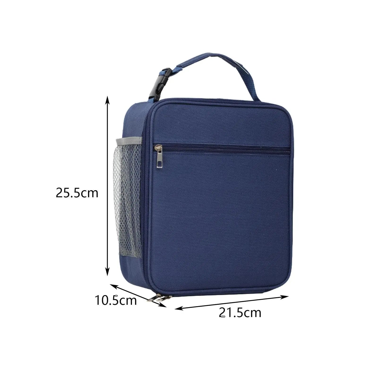 Grey Portable Insulated Lunch Bag - Large Capacity Thermal Cooler Tote with Shoulder Strap for Work, School, and Picnic Wholesale Hub