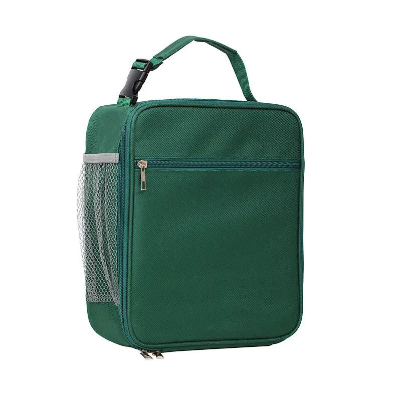 Green Portable Insulated Lunch Bag - Large Capacity Thermal Cooler Tote with Shoulder Strap for Work, School, and Picnic Wholesale Hub