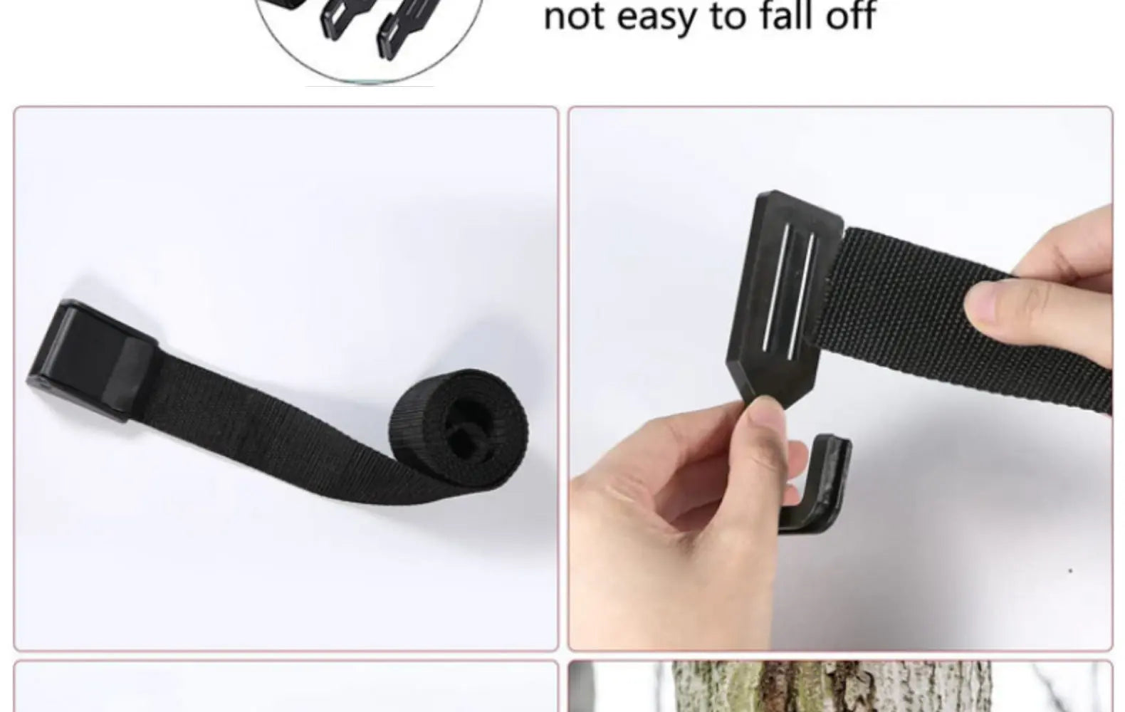 2-Piece Tree Stand Gear Hanger Set - Tactical Webbing Straps with 5 Hooks for Hunting & Camping Wholesale Hub