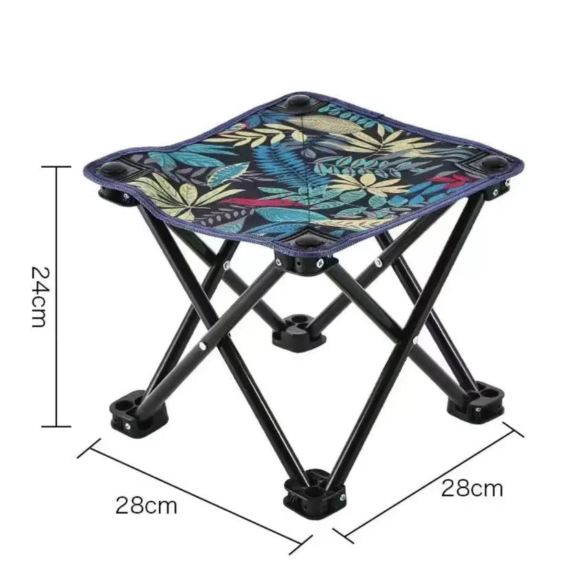 2-Pack Portable Outdoor Fishing Stool - Multi-Functional Leisure Chair for Camping, Art, Beach & More (28x28x24 cm) Wholesale Hub