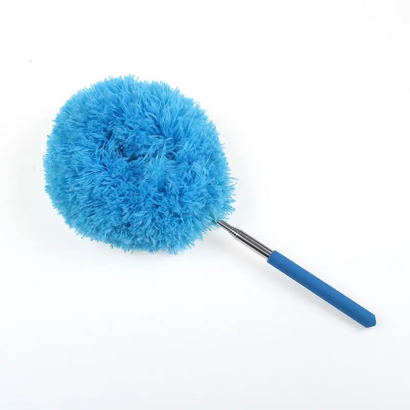 Blue 4 Pack Telescopic Microfiber Duster with Extendable Stainless Steel Pole - Anti-Static Ceiling Fan Cleaning Tool for High Reach & Tight Gaps - Washable & Compact Design (33cm - 80cm) Wholesale Hub