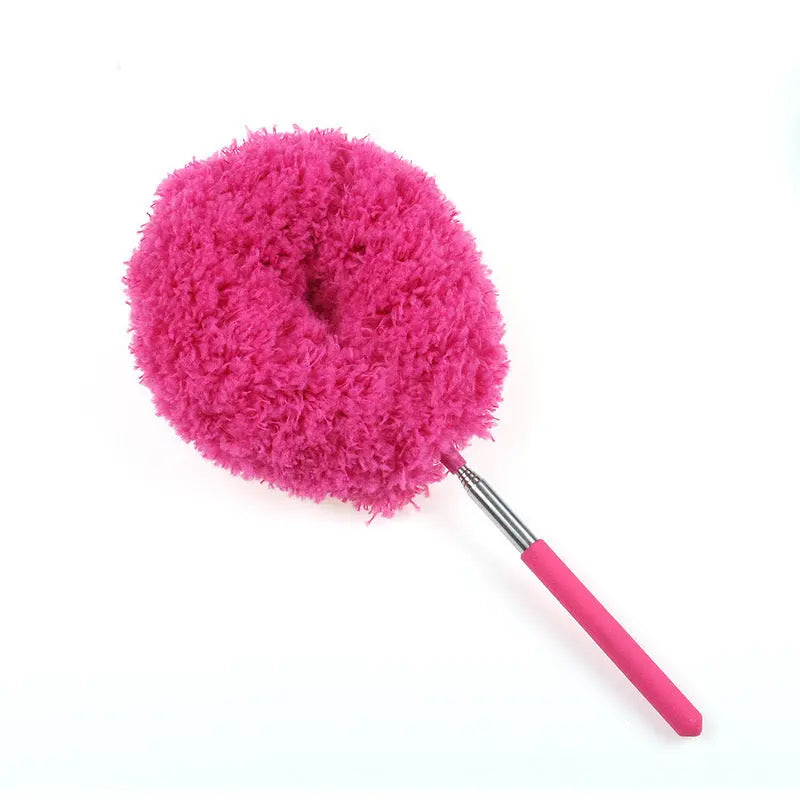 Rose Red 4 Pack Telescopic Microfiber Duster with Extendable Stainless Steel Pole - Anti-Static Ceiling Fan Cleaning Tool for High Reach & Tight Gaps - Washable & Compact Design (33cm - 80cm) Wholesale Hub