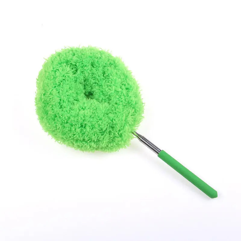 Green 4 Pack Telescopic Microfiber Duster with Extendable Stainless Steel Pole - Anti-Static Ceiling Fan Cleaning Tool for High Reach & Tight Gaps - Washable & Compact Design (33cm - 80cm) Wholesale Hub