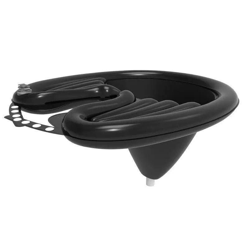 Black Inflatable Hair Washing Basin with Drain Tube and Pump for Seniors Bedridden and Pregnant Women - Portable Home Shampoo Basin for Easy Hair Care Wholesale Hub