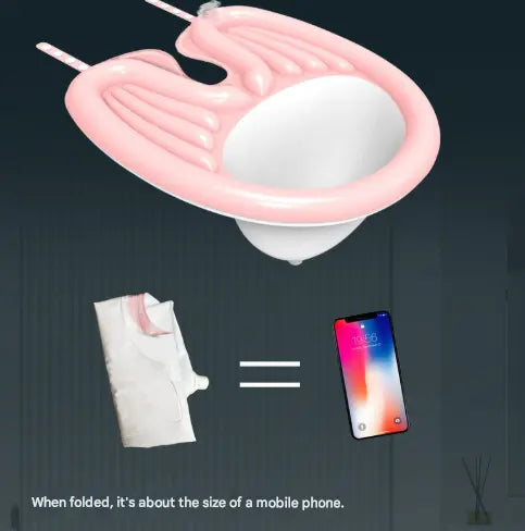 Black Inflatable Hair Washing Basin with Drain Tube and Pump for Seniors Bedridden and Pregnant Women - Portable Home Shampoo Basin for Easy Hair Care Wholesale Hub