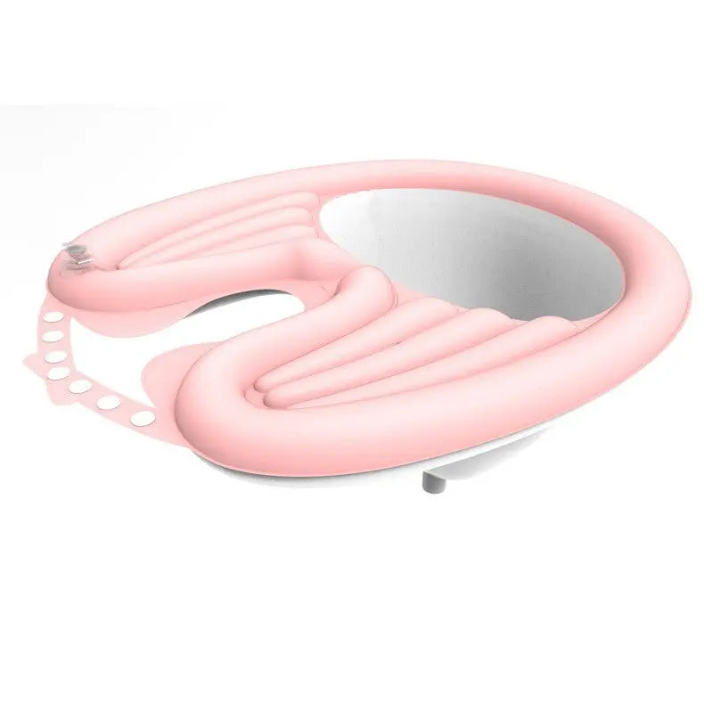 Pink Inflatable Hair Washing Basin with Drain Tube and Pump for Seniors Bedridden and Pregnant Women - Portable Home Shampoo Basin for Easy Hair Care Wholesale Hub