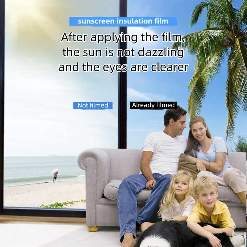 Premium 6-Layer Aurora Blue Window Film for Home/Office – Reflective One-Way Privacy, 50cm x 2m One Roll, UPF 50+ UV Block,With Full Install Tools Wholesale Hub