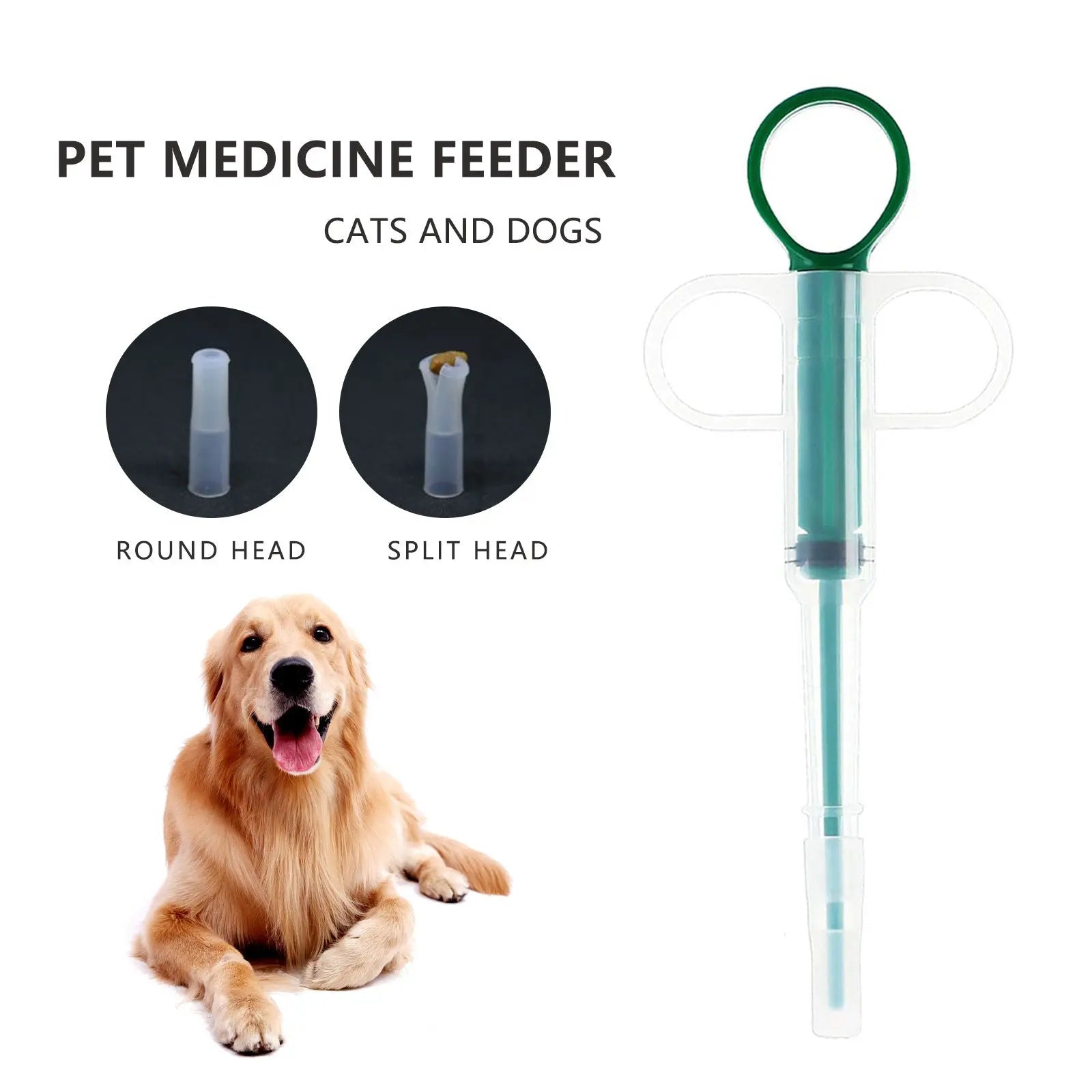 5-Pack 160mm Green Pet Pill Shooter – Soft Silicone Tip Feeder for Cats Dogs Wholesale Hub