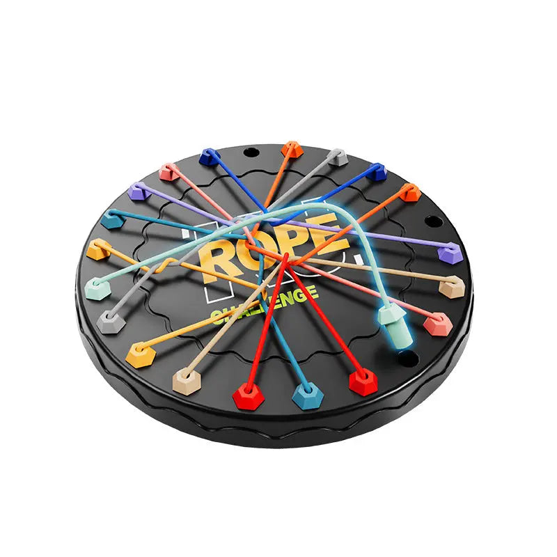 Rope Tangle Challenge Game (23x23CM) - Logic & Focus Educational Toy, Critical Thinking Puzzle for Kids & Family Interactive Fun Wholesale Hub