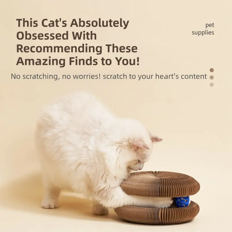 2-Pack Creative Accordion Cat Scratcher (Cat Head Design, 23x23x10CM) - Reversible Honeycomb Material Scratch Pad & Lounge Mat for Stress Relief Wholesale Hub