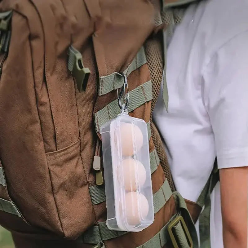 4 Pack Portable 8-Grid Shockproof Eggs Box With Egg Holder- Clear PP Plastic Storage Box, Secure Lock, Anti-Shock Tray for Outdoor Camping Picnic Wholesale Hub
