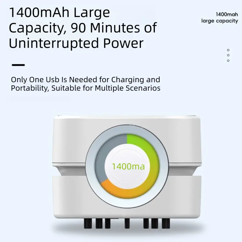 White Portable Handheld Cordless Mini Desktop Vacuum Cleaner - Powerful 10KPA Suction, Efficient Dust & Debris Collection for Home, Office, and Student Use Wholesale Hub