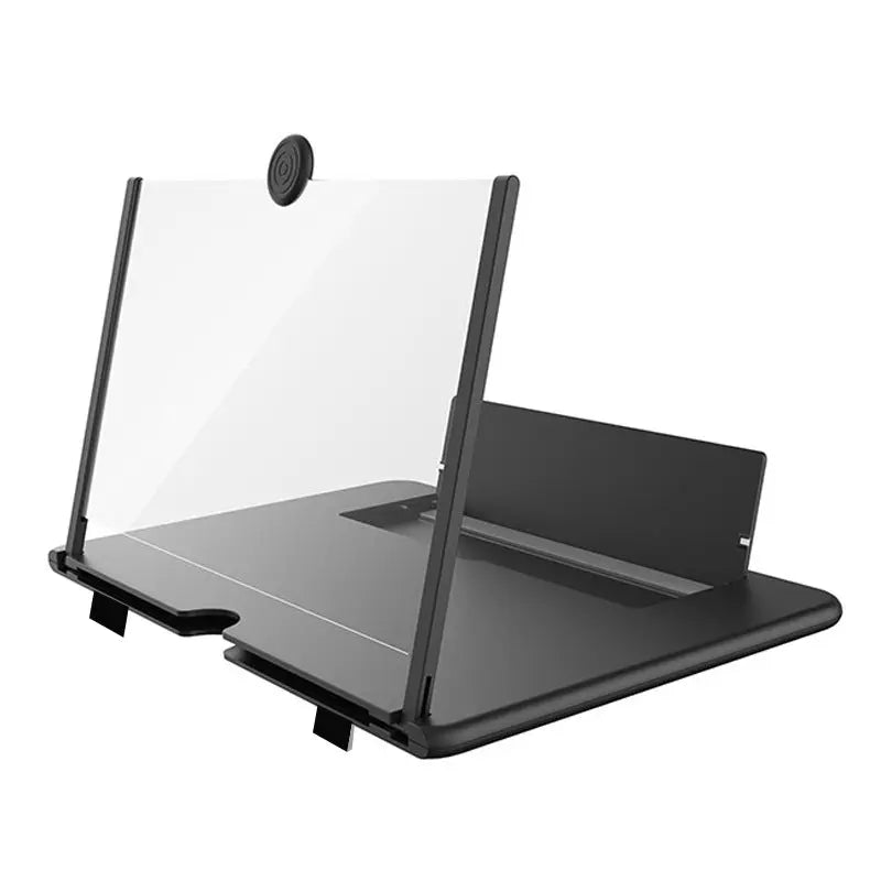 Black 16-Inch Ultra-Clear Portable Retractable HD Mobile Phone Screen Magnifier - Eye Protection Fresnel Lens Projector, with Built-in Phone Holder & Adjustable Base Wholesale Hub