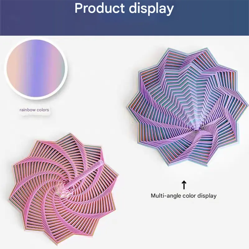 2-Pcs Silk gold Smart 3D Printed Fidget Toy - Hexagonal Illusion Folding Desk Toy for Stress Relief & Focus Wholesale Hub